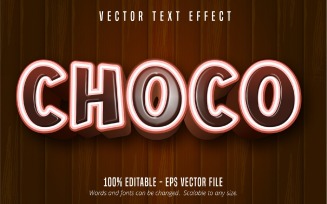 Choco - Editable Text Effect, Cartoon And Comic Text Style, Graphics Illustration