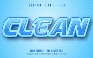 Clean - Editable Text Effect, Comic And Cartoon Text Style, Graphics Illustration