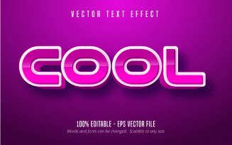 Cool - Editable Text Effect, Pink Color Cartoon And Comic Text Style, Graphics Illustration