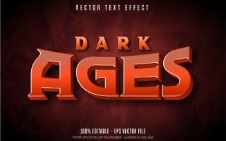 Dark Ages - Editable Text Effect, Cartoon And Game Text Style, Graphics Illustration