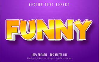 Funny - Editable Text Effect, Comic And Cartoon Text Style, Graphics Illustration