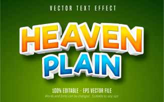 Heaven Plain - Editable Text Effect, Comic And Cartoon Text Style, Graphics Illustration