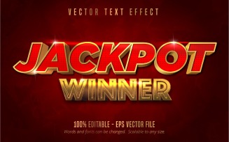 Jackpot Winner - Editable Text Effect, Shiny Golden Text Style, Graphics Illustration