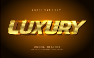 Luxury - Editable Text Effect, Shiny Golden Text Style, Graphics Illustration