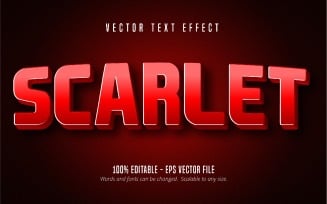 Scarlet - Editable Text Effect, Comic And Cartoon Text Style, Graphics Illustration