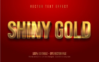 Shiny Gold - Editable Text Effect, Golden Text Style, Graphics Illustration