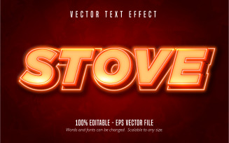 Stove - Editable Text Effect, Hot Cartoon Text Style, Graphics Illustration