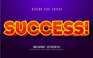 Success - Editable Text Effect, Cartoon And Comic Text Style, Graphics Illustration