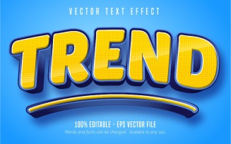 Trend - Editable Text Effect, Comic And Cartoon Text Style, Graphics Illustration