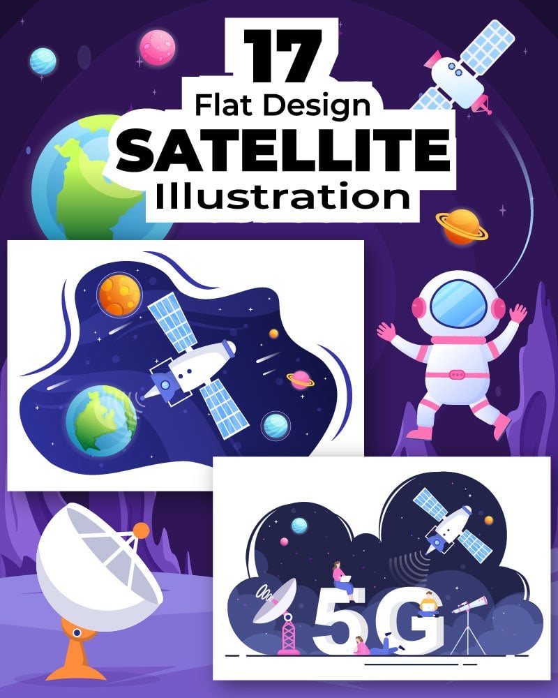 Kit Graphique #221829 Satellite Artificial Divers Modles Web - Logo template Preview