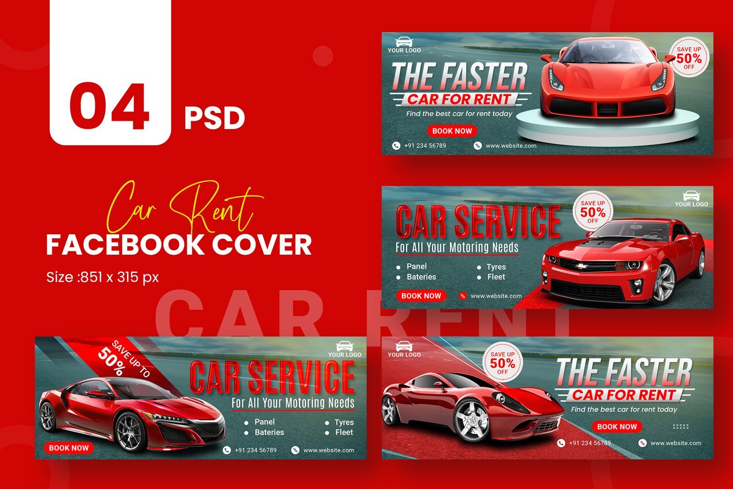 Kit Graphique #221874 Rent Car Divers Modles Web - Logo template Preview