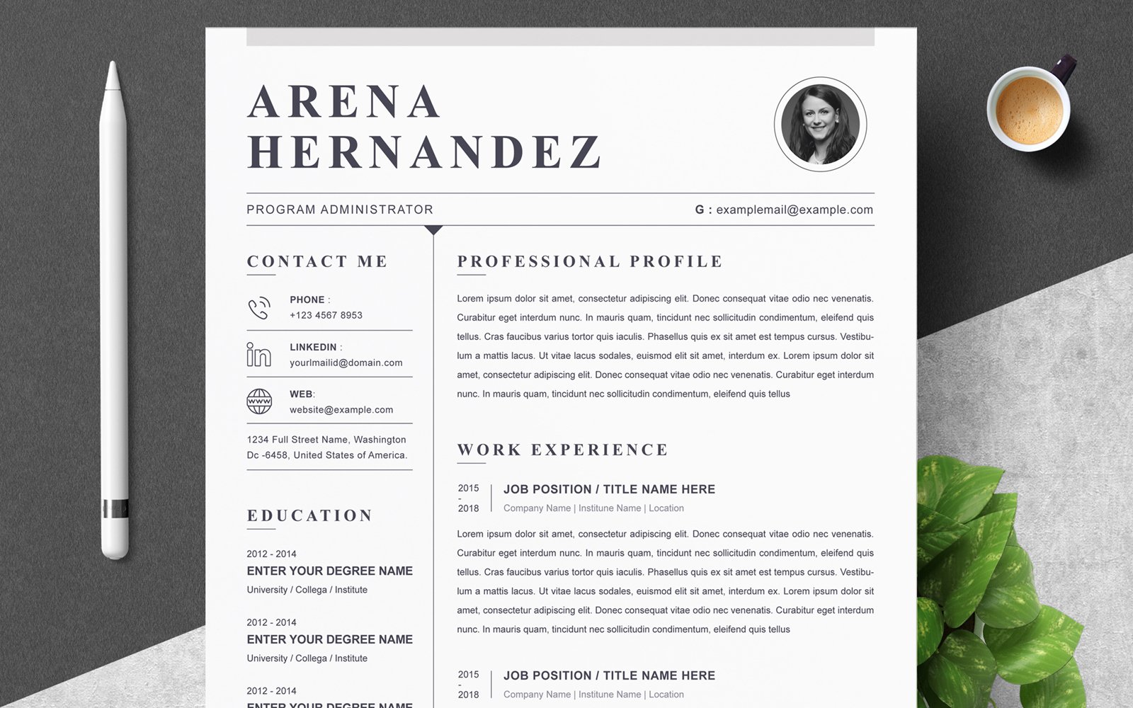 Kit Graphique #221878 Clean Resume Divers Modles Web - Logo template Preview