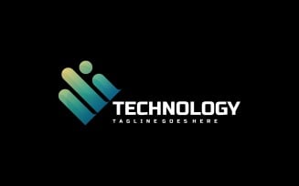Abstract Technology Gradient Logo