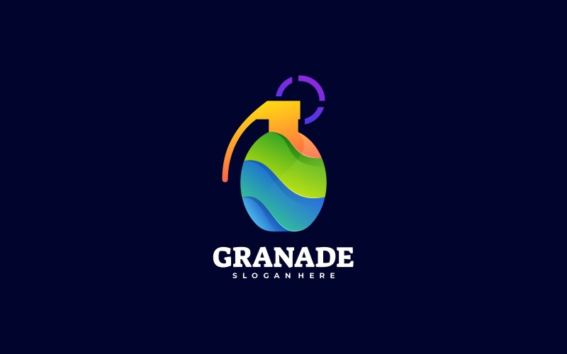 Grenade Gradient Colorful Logo Logo Template