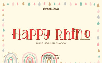 Happy Rhino Playful Display Font
