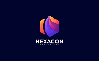 Hexagon Gradient Colorful Logo