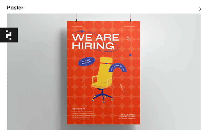 Job Vacancy Poster Kit Template Corporate Identity