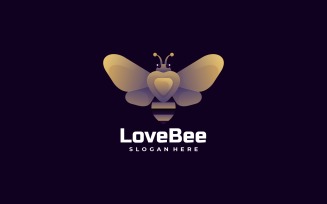 Love Bee Gradient Logo Style