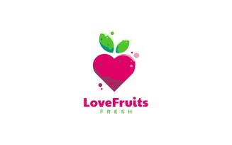 Love Fruit Color Logo Style