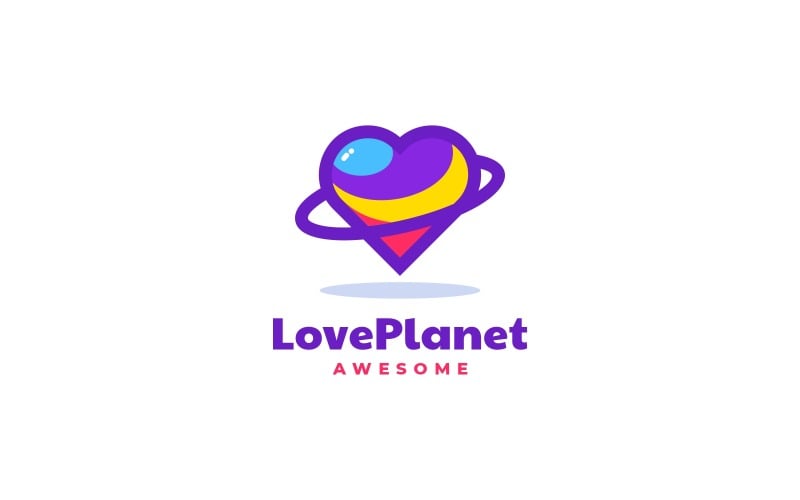 Love Planet Colorful Logo Logo Template
