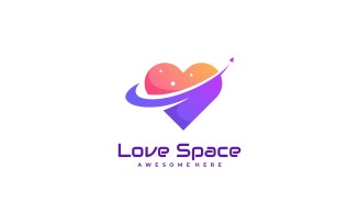 Love Space Gradient Color Logo