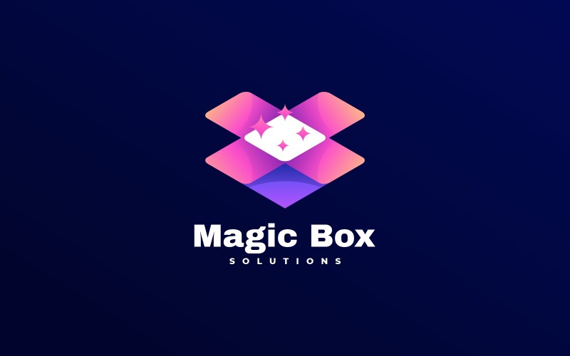 Box Gradient Colorful Logo Logo Template