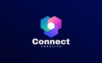 Connect Gradient Colorful Logo Style