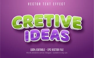 Creative Ideas - Editable Text Effect, Comic And Cartoon Text Style, Graphics Illustration