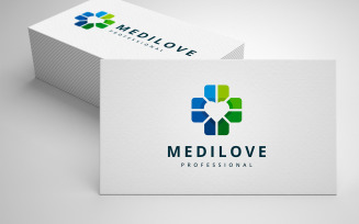 Medical Love Creative Logo Template