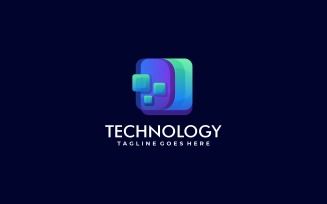 Technology Gradient Colorful Logo Style