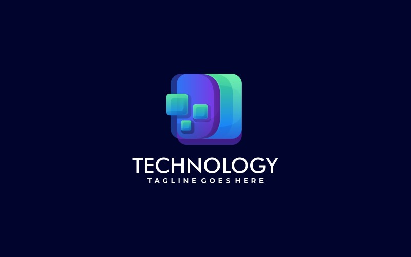 Technology Gradient Colorful Logo Style Logo Template