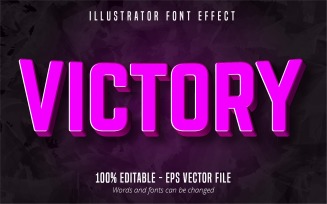 Victory - Editable Text Effect, Comic And Cartoon Text Style, Graphics Illustration