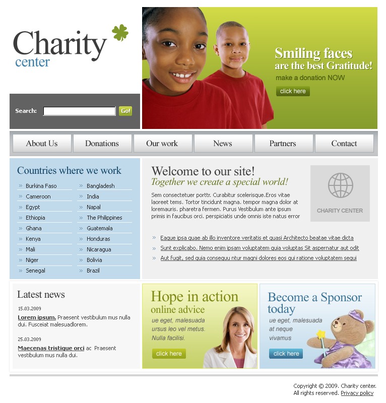 Charity Website Template #22255