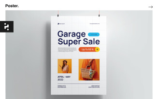 Garage Sale Poster Kit - Modern Swiss Style