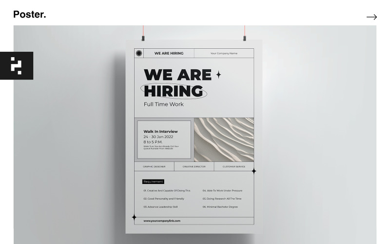 Job Hiring Poster Template Corporate Identity