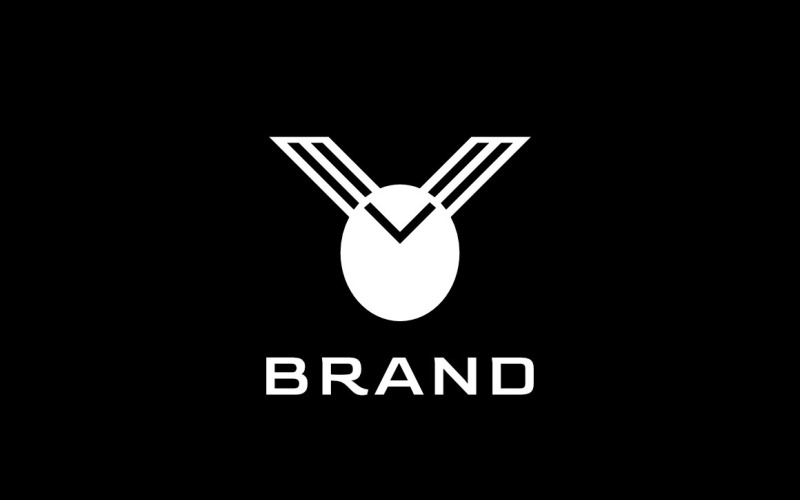 Letter V Humming Bird Logo Logo Template