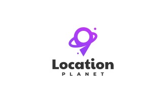 Location Planet Simple Logo Template