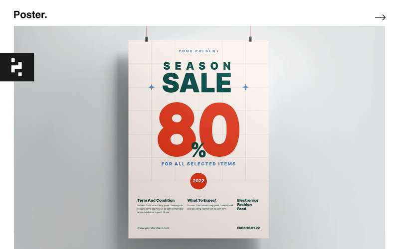 Minimal Season Sale Poster Corporate Identity