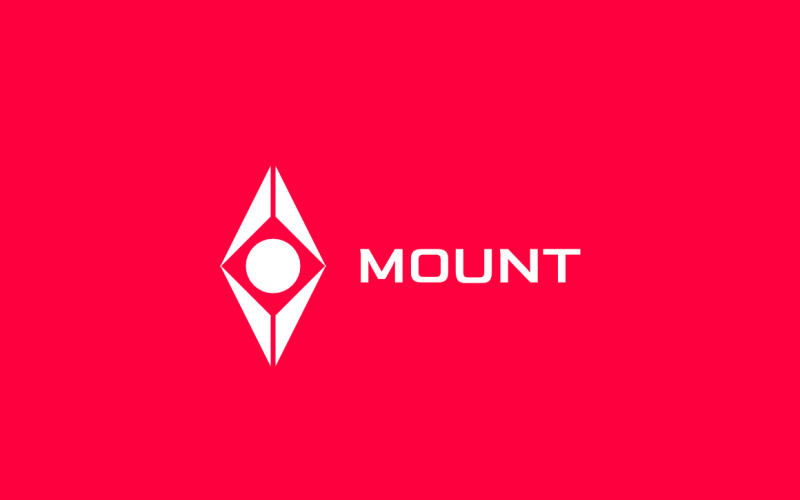 Red Abstract Diamond Logo Logo Template
