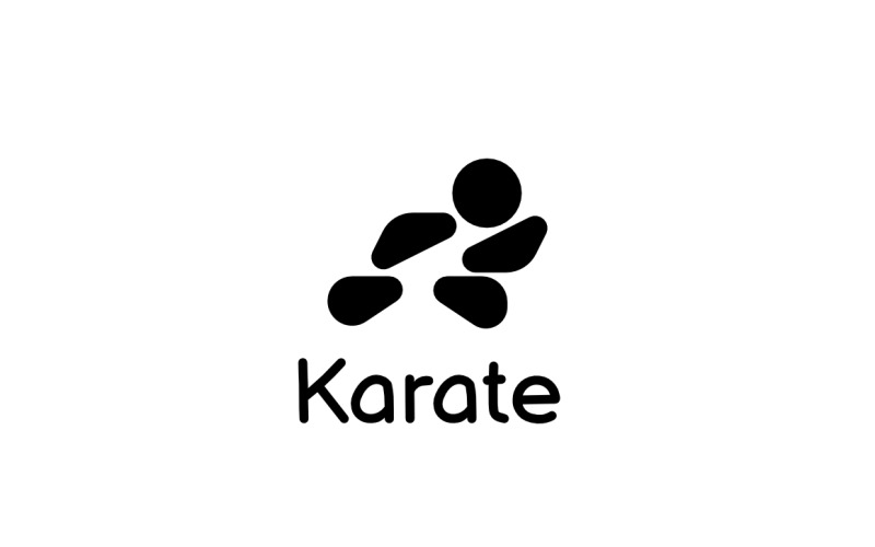 Simple Corporate Karate Logo Logo Template