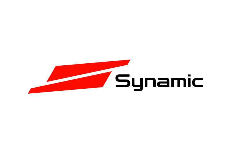 Super Dynamic S Red Simple Logo Logo Template