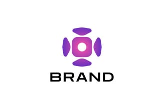 Abstract Purple Tech Logo