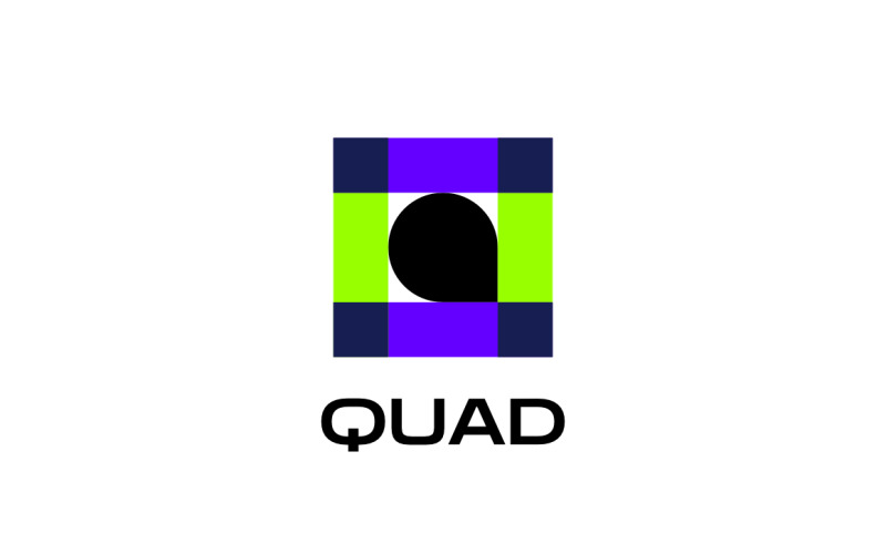 Modern Q Flat Letter Logo Design Logo Template