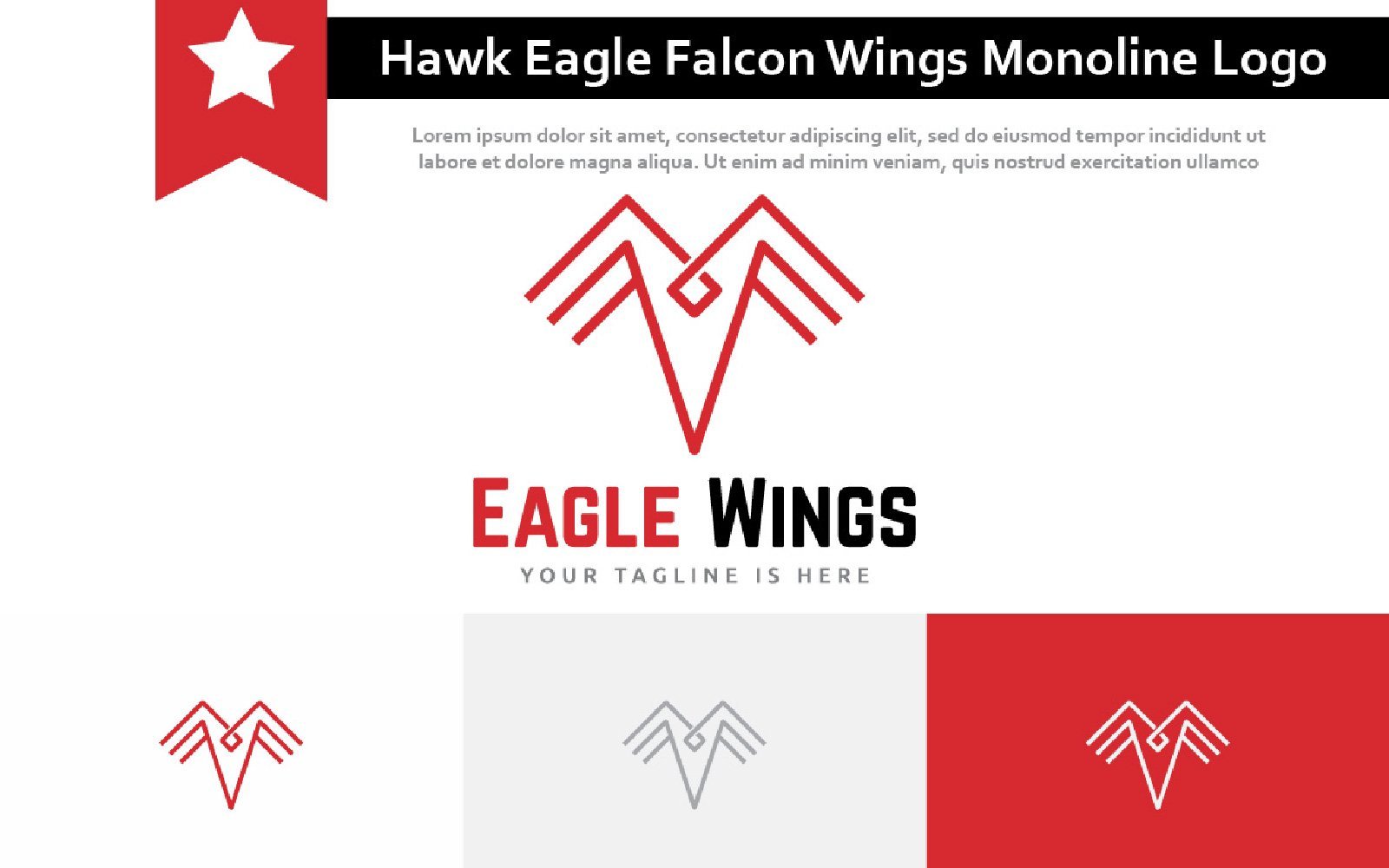 Kit Graphique #222269 Hawk Aigle Divers Modles Web - Logo template Preview