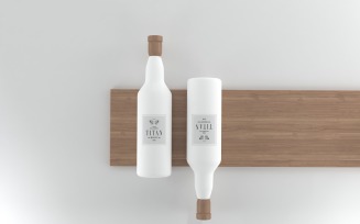 A bottles Mockup isolated on a white background
