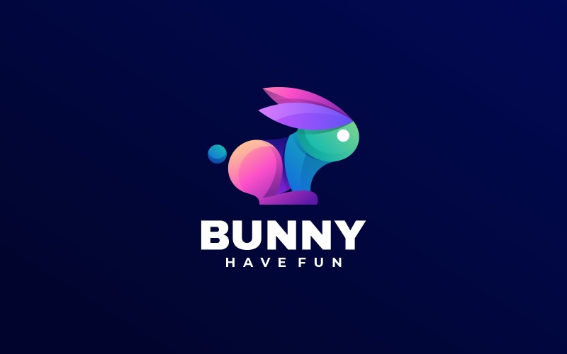 Bunny Gradient Colorful Logo Logo Template