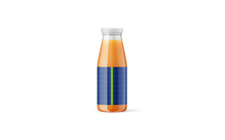 Carrot Juice Bottle Mockup