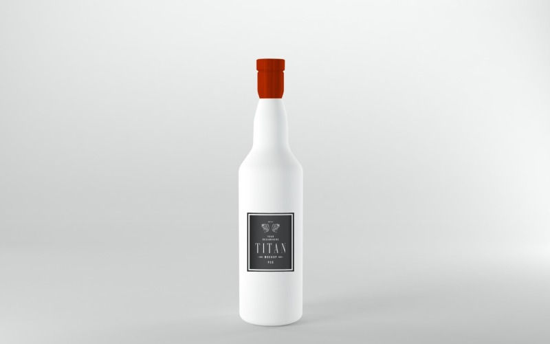 3D render of a bottle Mockup isolated on a white background Product Mockup