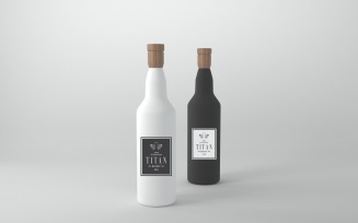 3D render of a bottles isolated on a Grey background