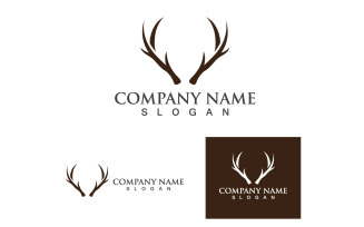 Deer Horn Logo Template Elements